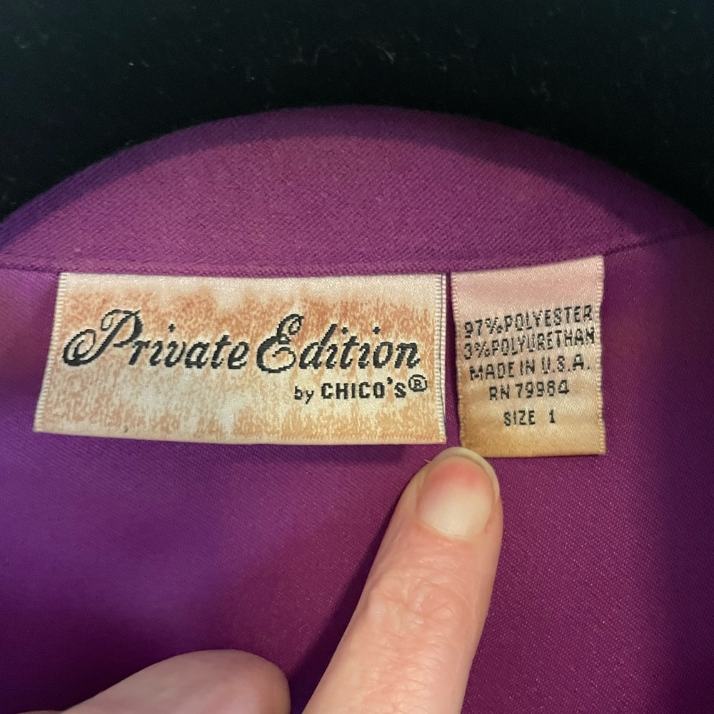 Chico's Vibrant Purple Button-Down Jacket - image 3